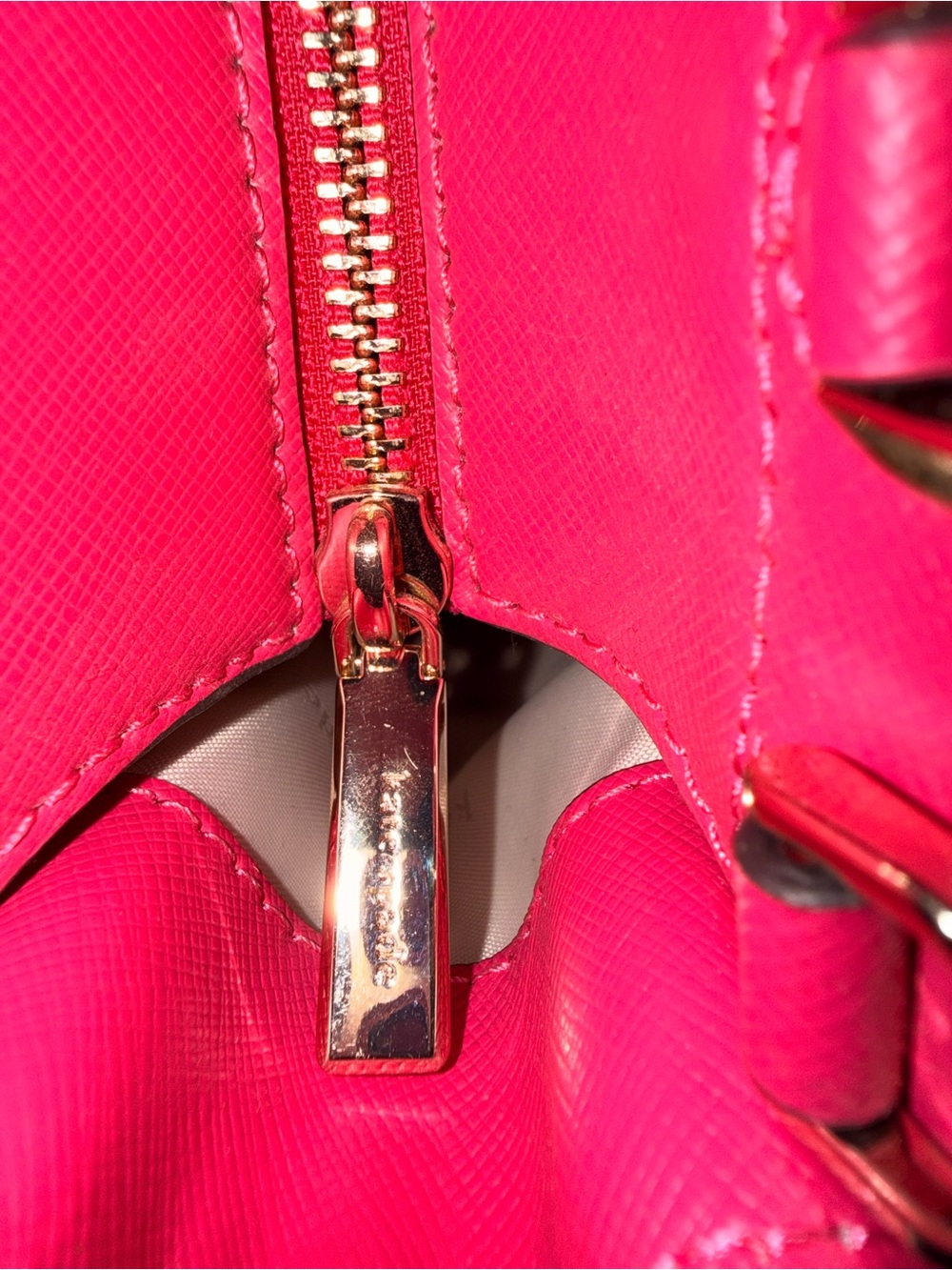 kate spade Bright Pink Leather Satchel with Crossbody Strap - Picture 13 of 13